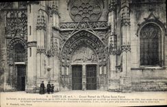 CPA Dreux Grand Portail de l'Eglise Saint Pierre 
