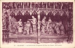 CPA Chartres la Cathedrale Fragment du Tour du Choeur XVI siecle 