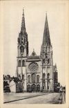 CPA Cathedrale de Chartres Facade Ouest XII siecle la Fleche Nord XVI siecle 
