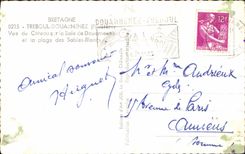 CPA Bretagne Treboul Douarnenez Finistere vue du Coteau sur la Baie Douarne et la Plage des Sables B