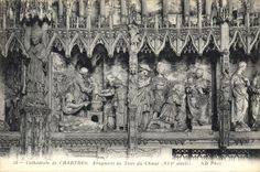 CPA Cathedrale de Chartres Frangment du Tour du Choeur XVI siecle 