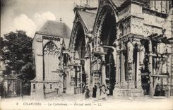 CPA Chartres la Cathedrale Portail nord 