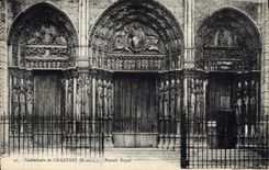CPA Cathedrale de Chartres E et L Portail Royal 