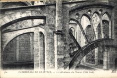 CPA Cathedrale de Chartres Ares Boutants du Choeur Cote Sud 
