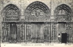 CPA Cathedrale de Chartres Portail Royal 