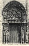 CPA Cathedrale de Chartres Portail Royal detail 