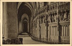 CPA Chartres Eure et Loir Interieur de la Cathedrale le Deambulatorie 