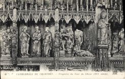 CPA Cathedrale de Chartres Fragment du Tour du Choeur XVI siecle 