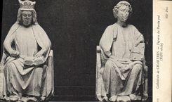 CPA Cathedrale de Chartres Figures du Porche sud XIII siecle 