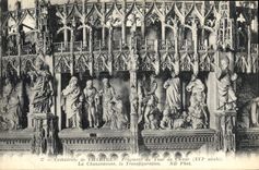 CPA Cathedrale de Chartres Fragment du Tour du Choeur XVI siecle La Chananeene la Transfiguration 
