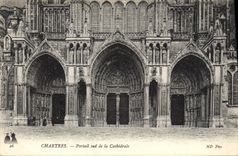 CPA Chartres Portail sud de la Cathedrale 