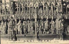 CPA Cathedrale de Chartres Fragment du Tour du Choeur XVI siecle 