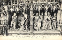 CPA Cathedrale de Chartres Pourtour du Choeur XVI siecle Agonie de Jesus Le Baiser de Judas 