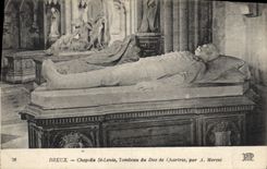 CPA Dreux Chapelle St Louis Tombeau du Duc de Chartres par A Mercie 