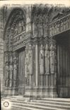 CPA Chartres Cathedrale Portail occidental les statue 