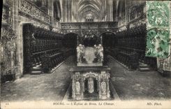 CPA Bourg l'Eglise de Brou le choeur 