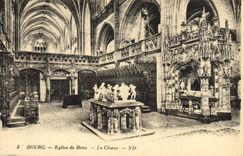 CPA Bourg Eglise de Brou Le Choeur 