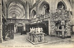 CPA Bourg Eglise de Brou Le Choeur 