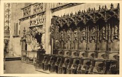 CPA La Douce France Bourg Ain Eglise de Brou Les Stalles de Choeur 