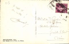 CPA Bellegarde Ain les Gorges de la Perte du Rhone