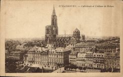 CPA Strasbourg Cathedrale et Chateau de Rohan 