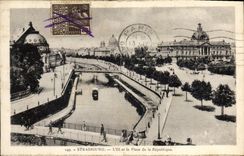 CPA Strasbourg L'Ill et la Place de la Republique 