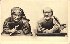 CPA Institution St Marc a Strasbourg Bustes en bois 