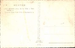 CPA Menton vue generale prise de la Villa Rosmarino 