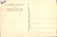 CPA La Douce France Gorges du Loup A M La Route des Gorges a Gourdon 