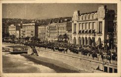 CPA La Douce France Cote d'Azur Nice Alpes Maritimes Promenade des Anglais et Palais de la Mediterra