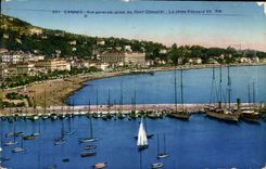 CPA Cannes Vue generale prise du Mont Chevalier la Jetee Edouard VII 