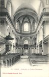 CPA Nancy Interieur du temple protestant 