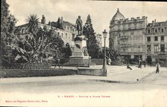 CPA Nancy Statue et Place Thiers 