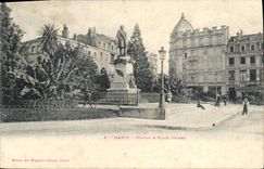 CPA Nancy Statue et Place Thiers 