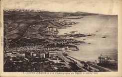CPA Cote d'Azur a vol d'aeroplane de Nice a Menton 