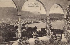 CPA Nice Baie des Anges entre les fleurs 