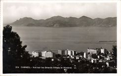 CPA Cannes Vue sur les grands Hotels et l'Esterel 
