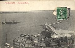 CPA Cannes Sortie du Port 