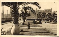 CPA Cote d'Azur Cannes Le Suquet vu du Jardins du Casino 