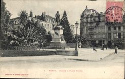 CPA Nancy Statue et Place Thiers 