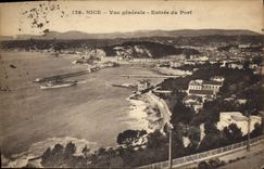 CPA Nice vue generale Entree du port 