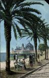 CPA Cote d'Azur Nice le Palais de la Jetee vu a travers les palmiers 