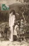 CPA L'Ange Gardien Enfants Loup
