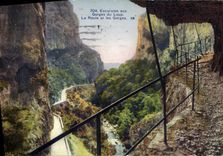 CPA Excursion aux Gorges du Loup La Route et les Gorges 
