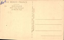 CPA La Douce France Cote d'Azur Nice Alpes Maritimes La Baie des Anges