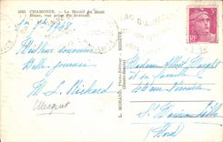 CPA Chamonix Le Massif du Mont Blanc vue prise du Brevent 