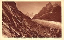 CPA Chamonix la Mer de Glace et le Mauvais Pas 