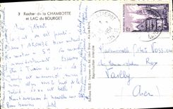 CPA Rocher de la Chambotte et Lac du Bourget 