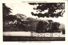 CPA Sites Pittoresque de Savoie Annecy le Lac l'Ile des Cygnes et la Tournette 