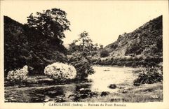 CPA Gargilesse Indre Ruines du Pont Romain 